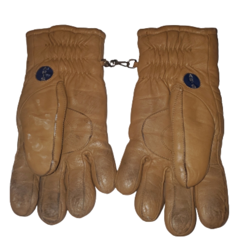 Vintage Aris Mens Softan Leather Sherpa Gloves M - Picture 2 of 5